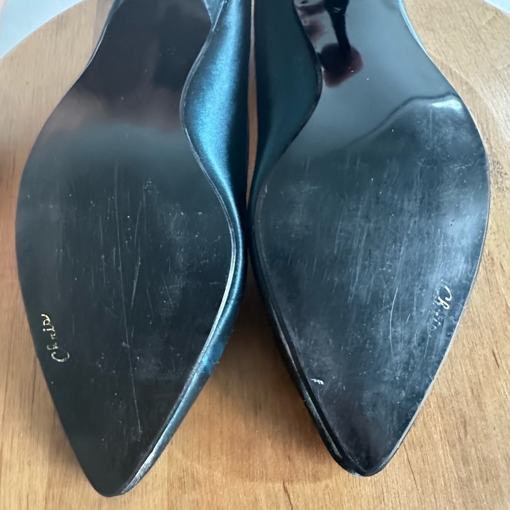 Vintage Satin Party Blue Kitten Heels - Picture 11 of 12
